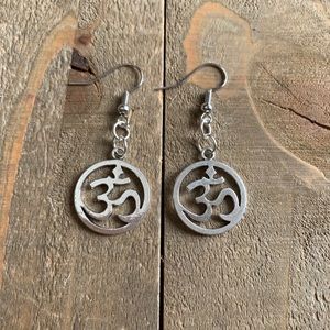 3 for $25 Handmade Silver OM Earrings